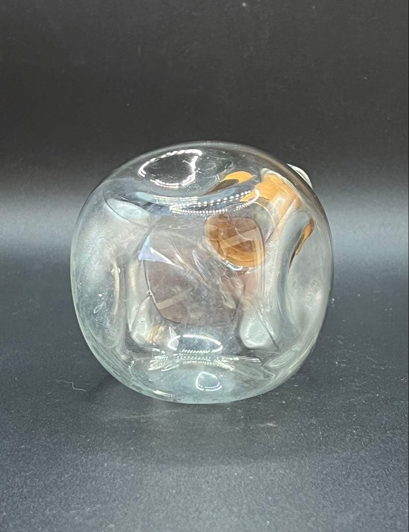 時代 和ガラス ガラス蓋付き徳利 花瓶 鶴首徳利 アンティーク 古道具