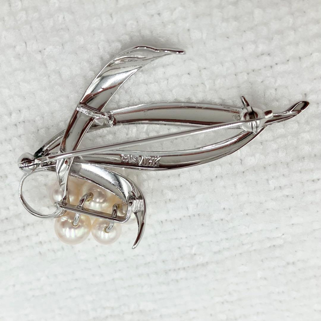 MIKIMOTO ミキモト パール シルバー ブローチ SV 箱有