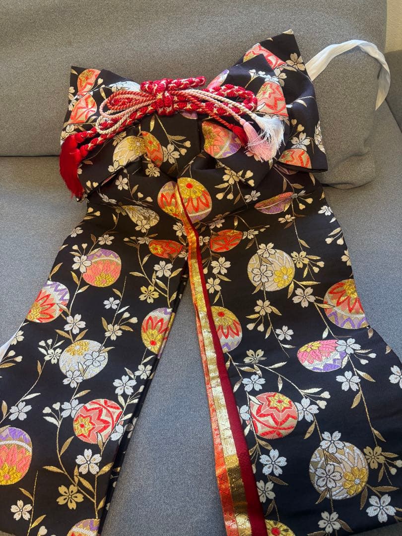 【美品　総絞り】7歳向け・正絹・総絞りのお着物セット　七五三　クリーニング済