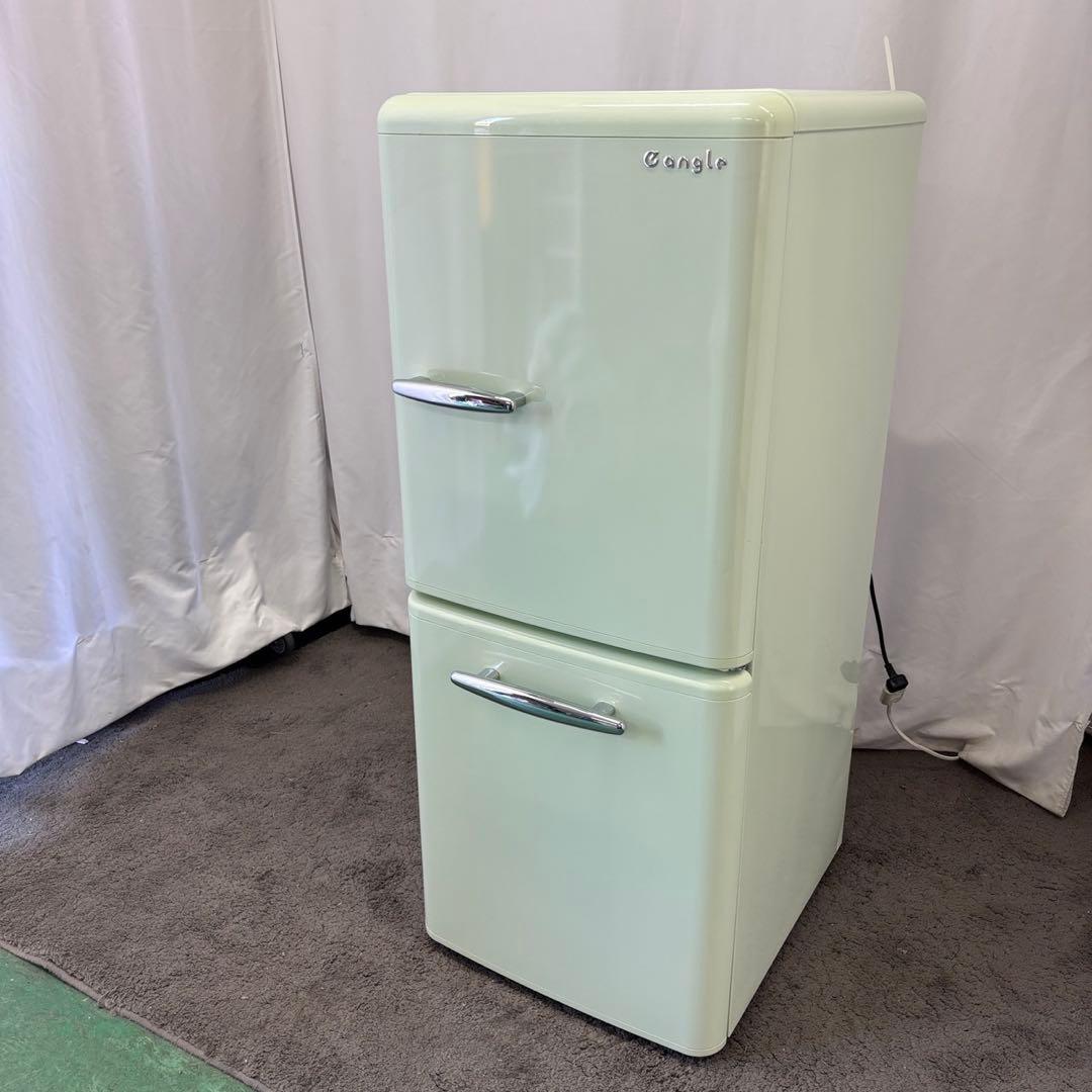 12　冷蔵庫　一人暮らし　右開き　綺麗　中古　レトロ　設置無料　安い‼️