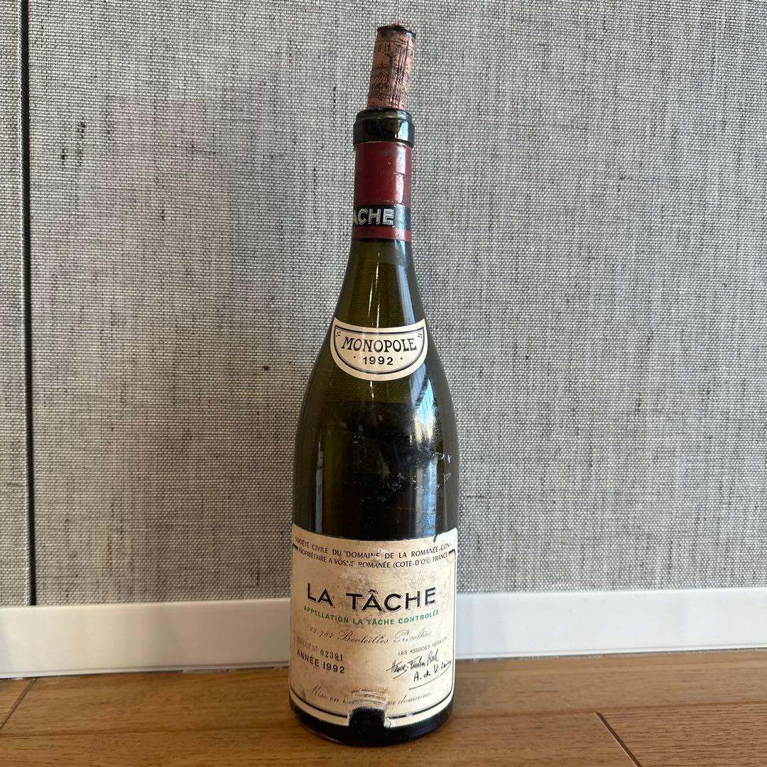 【空瓶】LA TÂCHE 1992年 ドメーヌ・ド・ラ・ロマネ・コンティ 空瓶】LA TÂCHE 1992年 ドメーヌ・ド・ラ・ロマネ・コンティ