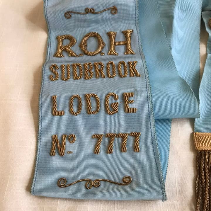 レア！英国ビンテージ フリーメイソン 秘密結社 たすきがけ飾り帯
