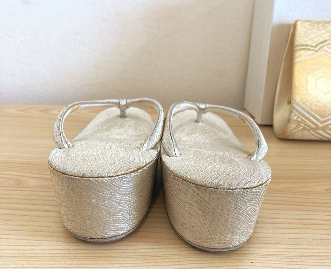 礼装　和装バッグ草履セット　金銀糸　結婚式　入学式　成人式