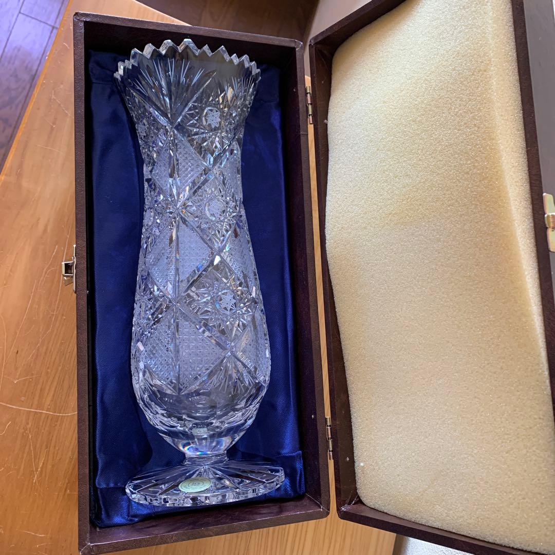 値下げ！！】BOHEMIA ボヘミア クリスタルガラス花瓶 フラワーベース