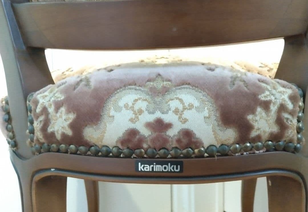 テーブル送料込　カリモク　最高級Domani　猫脚ダイニングセット　椅子送料別