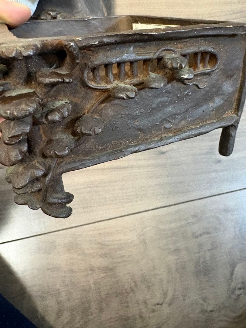 人間国宝 市橋敏雄作 宣德銅製 芦屋式香炉 葛屋 茶道具 在銘 重