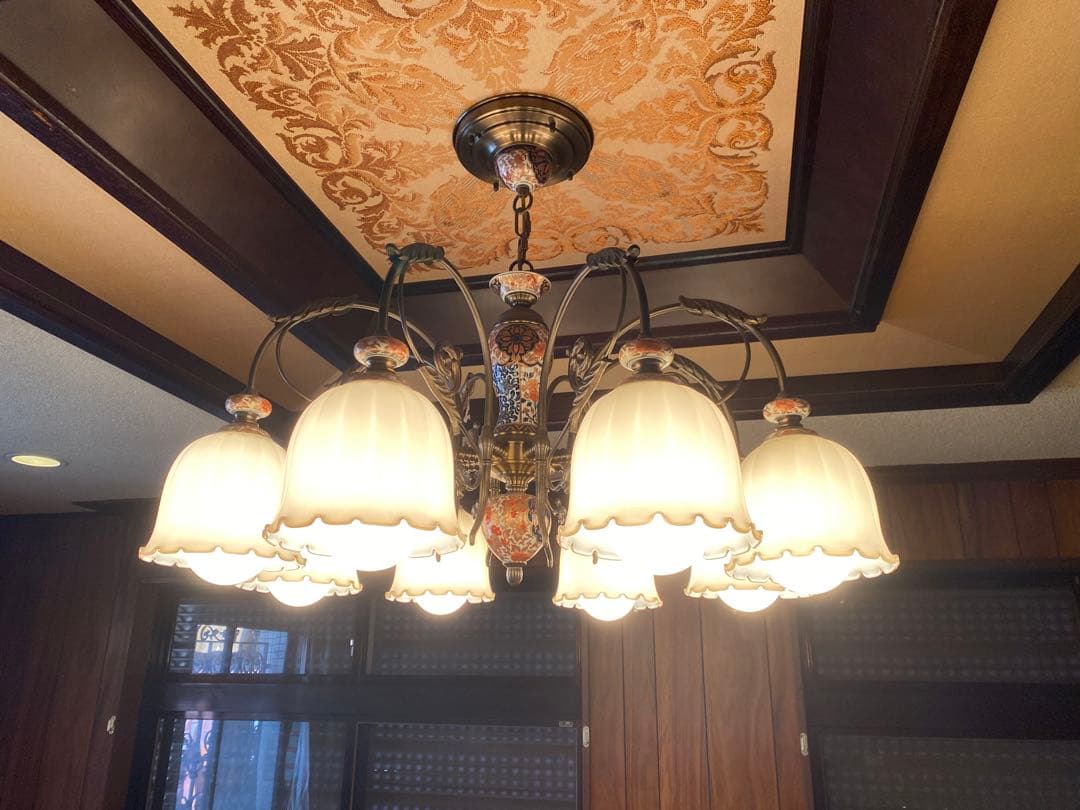 大正ロマン和モダン クラシック 香蘭社ヤマギワ8灯シャンデリア