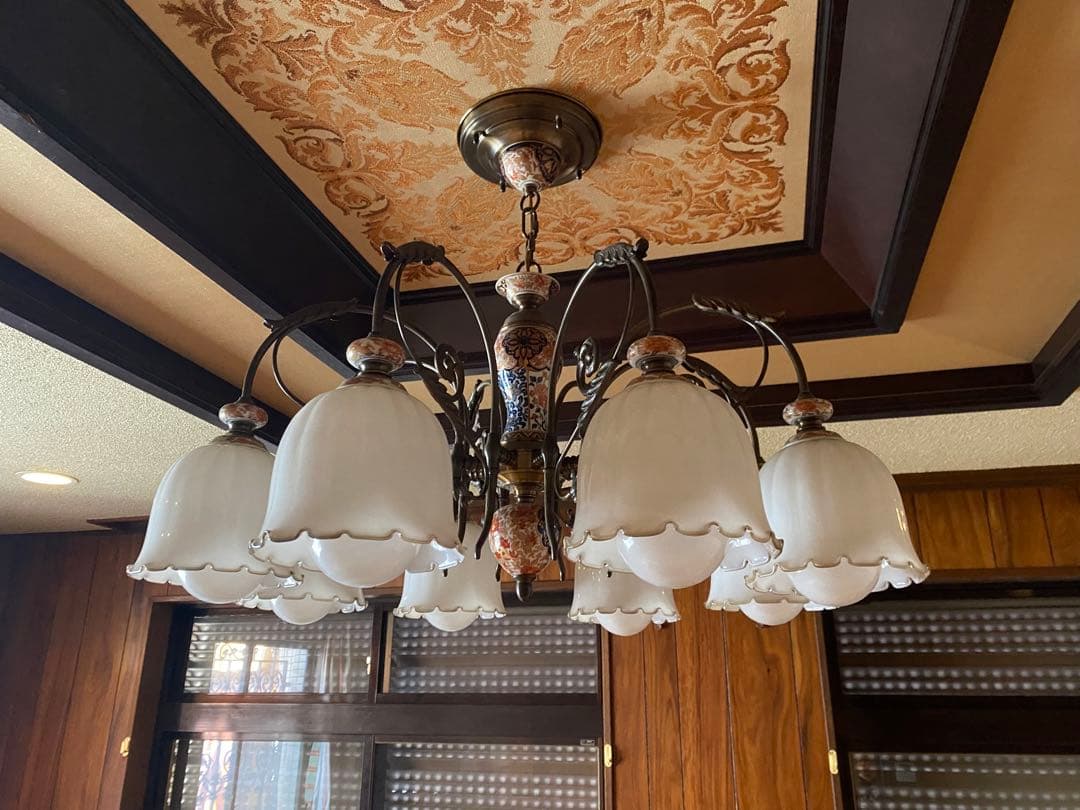 大正ロマン 和モダン クラシック 香蘭社 ヤマギワ 8灯シャンデリア