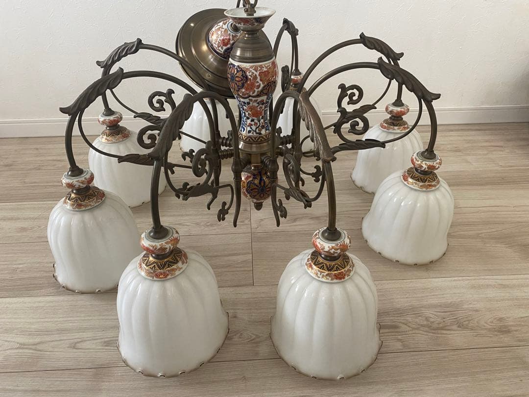 大正ロマン和モダン クラシック 香蘭社ヤマギワ8灯シャンデリア