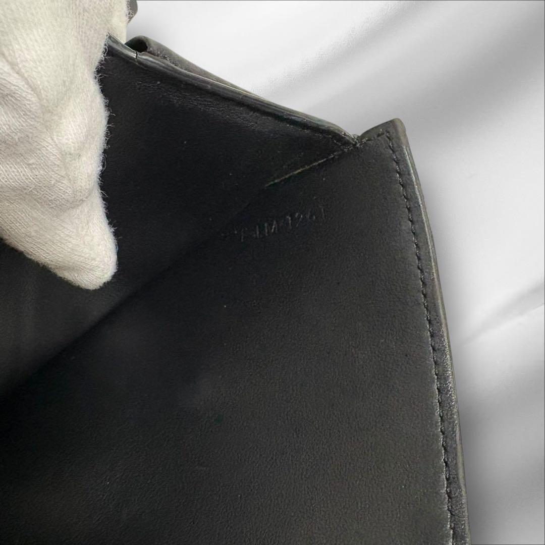 極美品✨ CELINE セリーヌ トリオンフ ブラック レザー 三つ折り 財布