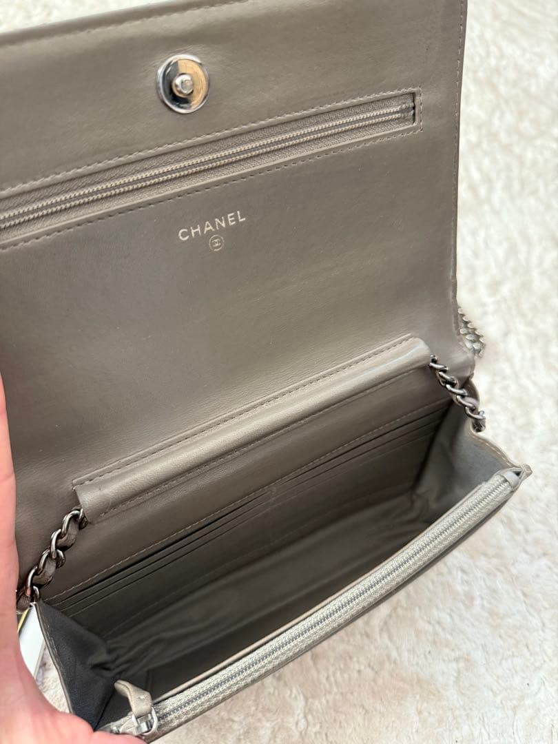 CHANEL♡チェーンウォレット　グレー