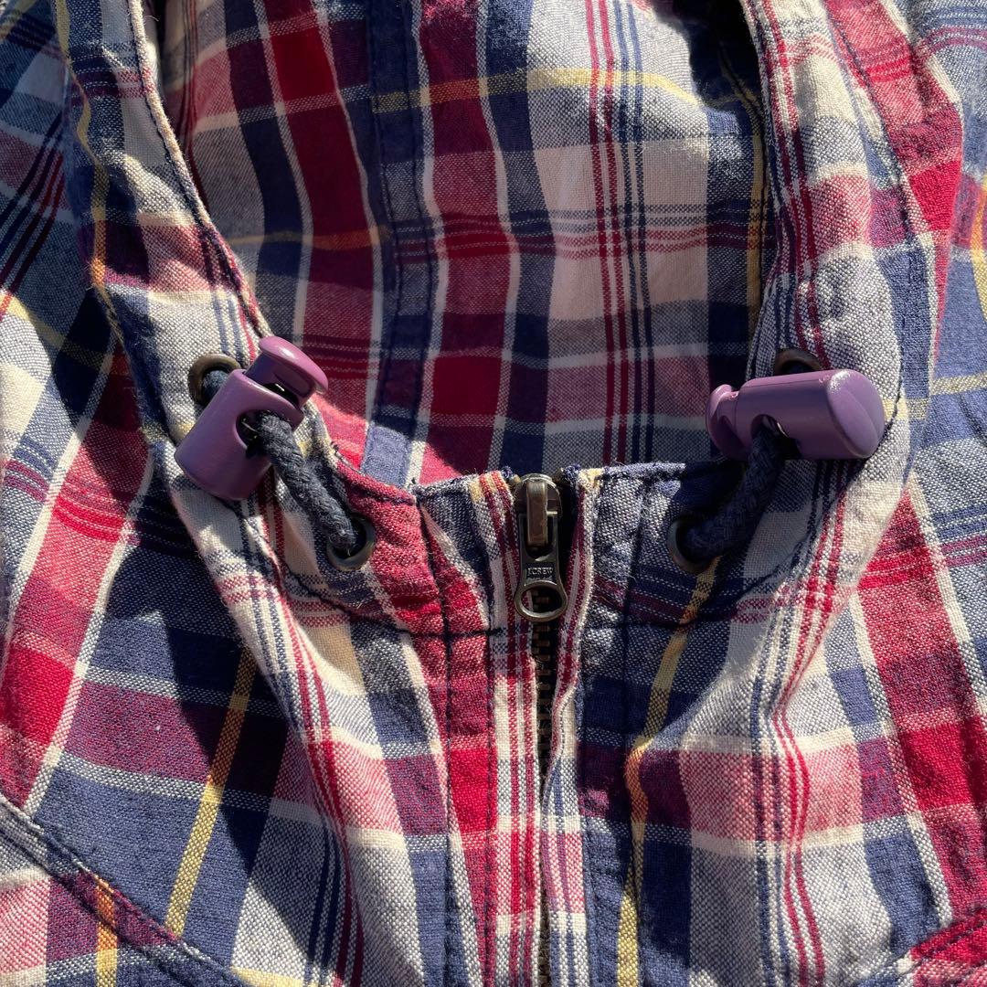 90s J.CREW ジェイクルー コットン アノラック パーカー チェック