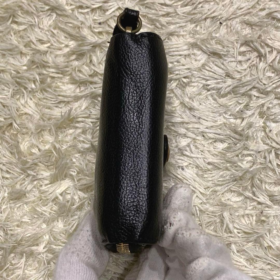 イルビゾンテ 二つ折り財布 手帳型 レザー ブラック ユニセックス