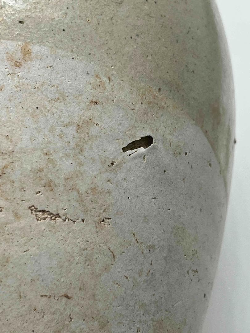 唐時代 白磁双龍耳大尊 巩県窯白瓷 【旧家旧蔵】 希少貴重 花入(B-68