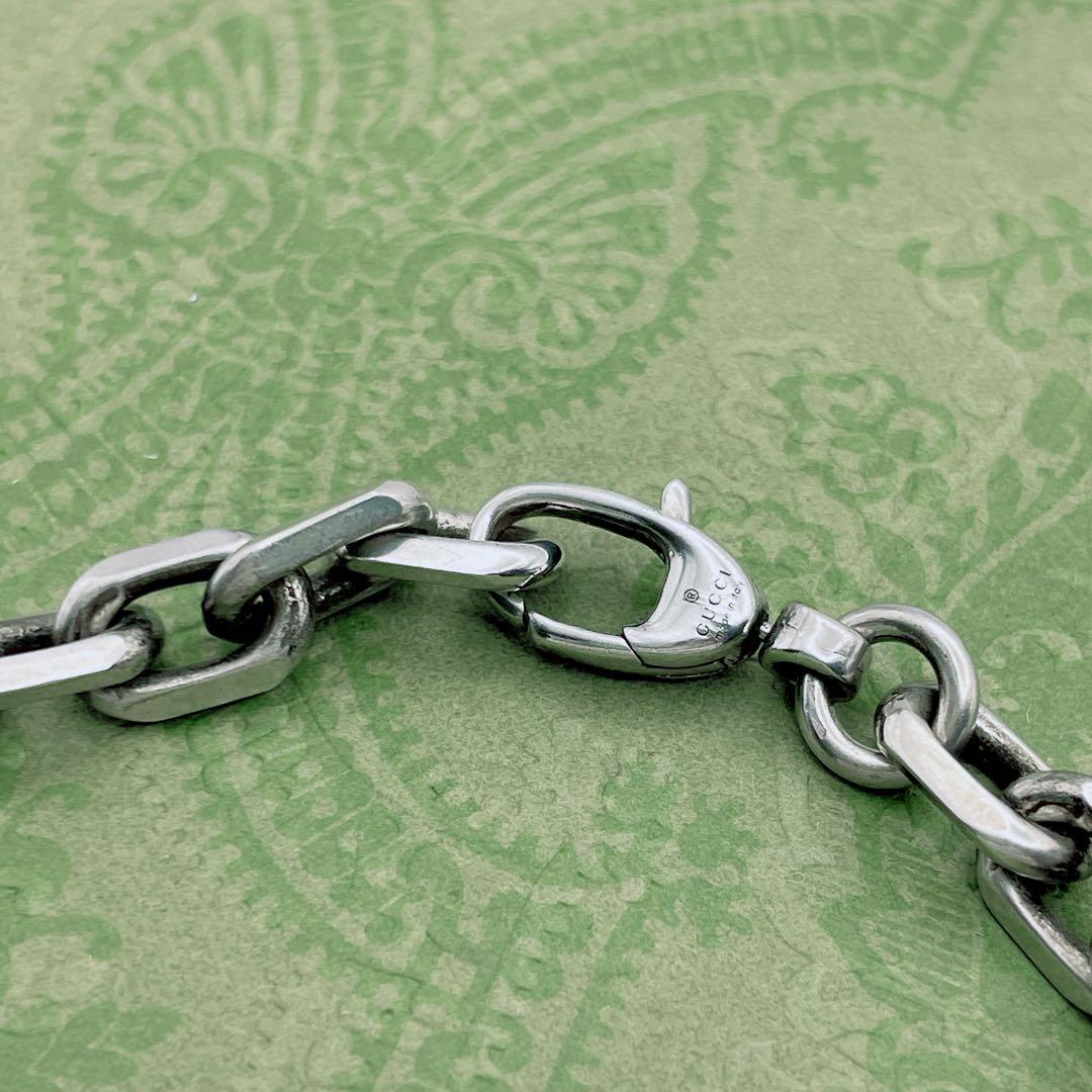 GUCCI　インターロッキング　ブレスレット　17号　シルバー チェーン