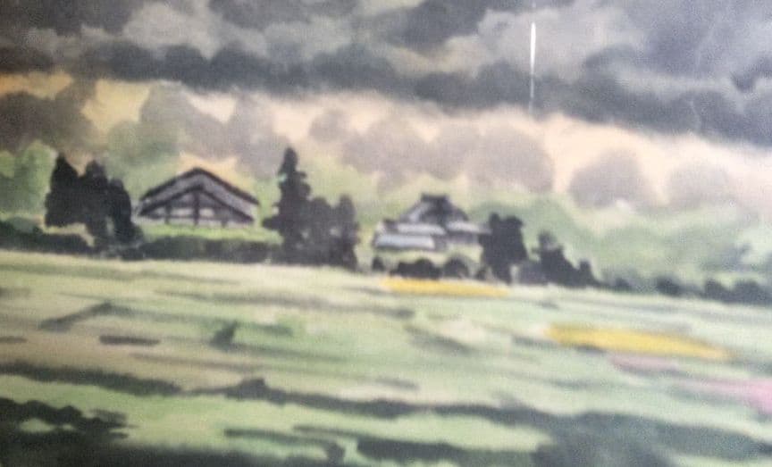 安曇野五月晴れ　常念岳をのぞむ