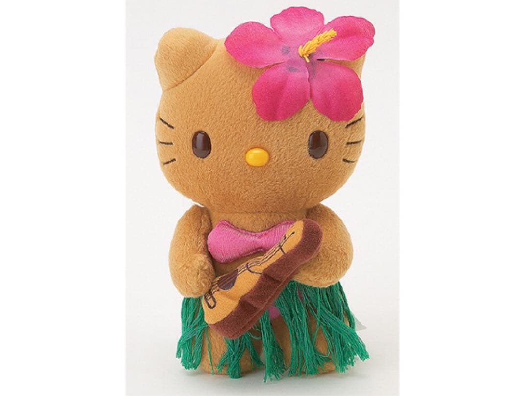 レア‼️アロハ ハワイアン 日焼けキティ ウクレレ ハイビスカス フラ