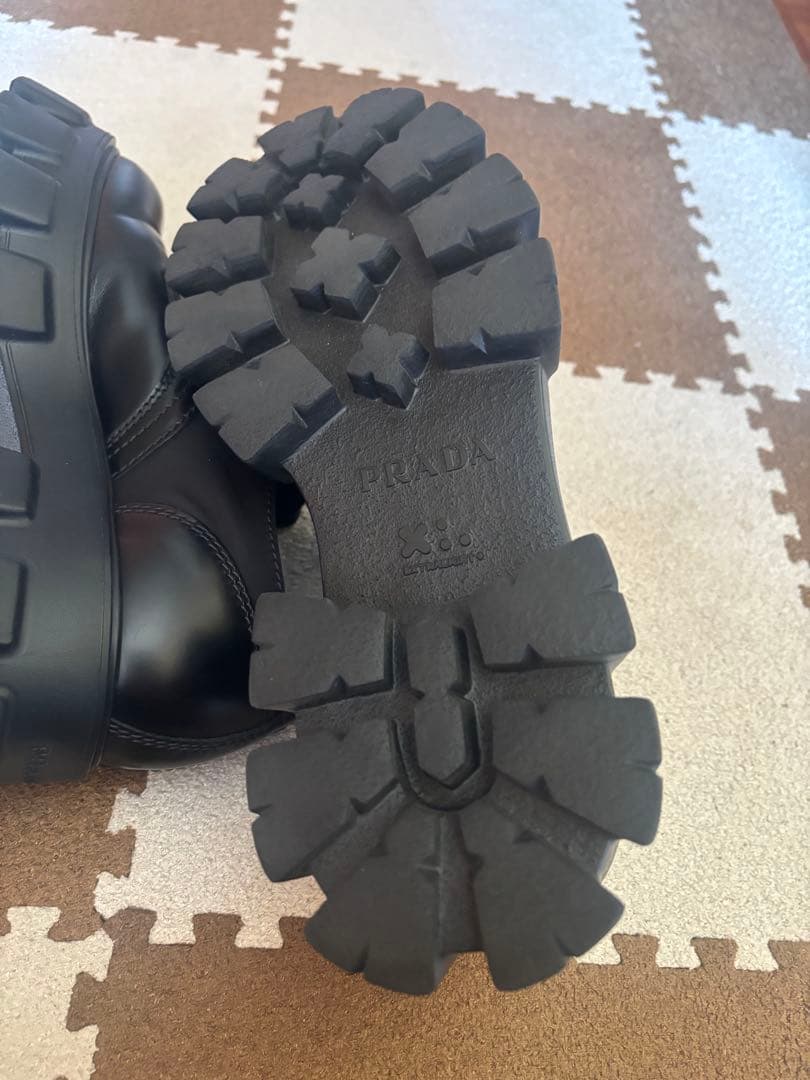 【美品】　PRADA モノリス　レースアップシューズ　プラダ　革靴　ローファー