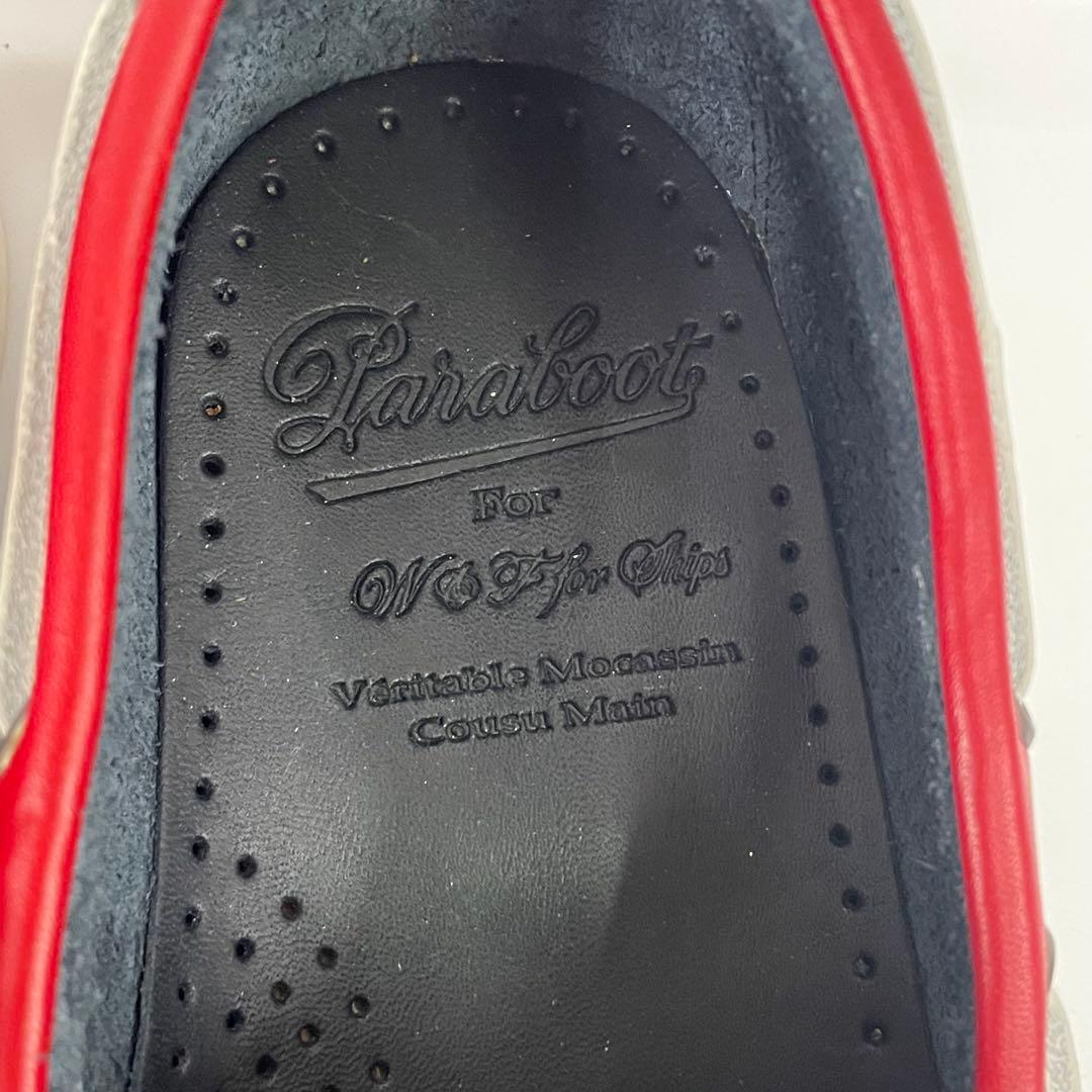 パラブーツ 0504 デッキシューズ トリコロール　レザー