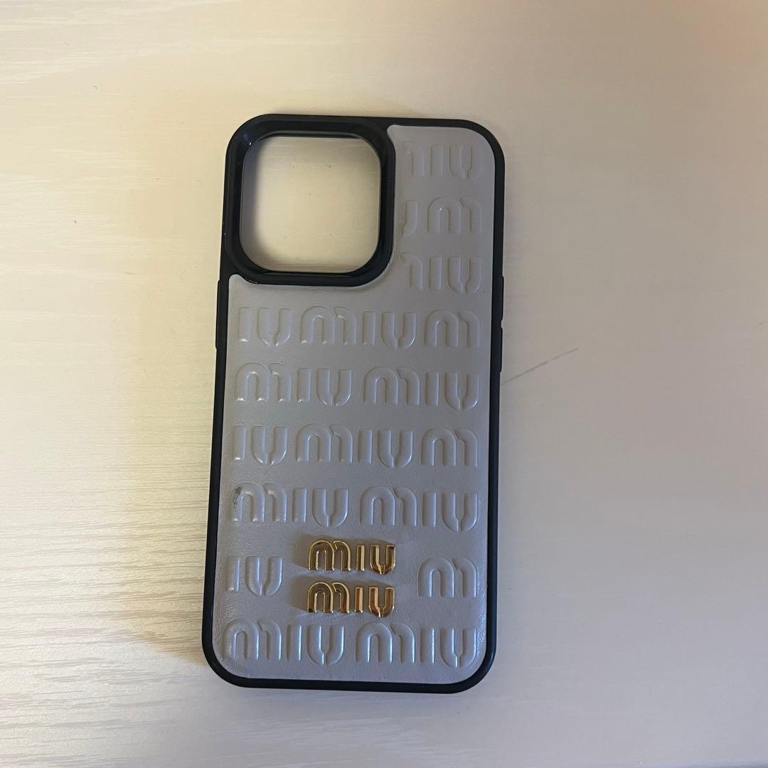 miumiuスマホケース iPhone13pro ブルー MIU MIU】 iPhone 13 Pro