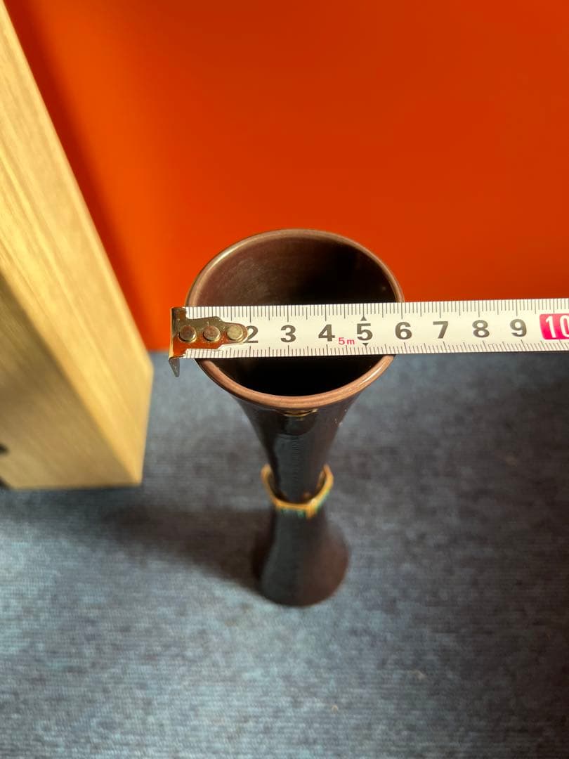 1291 紫交趾 花入 中村翠嵐 尊式花入