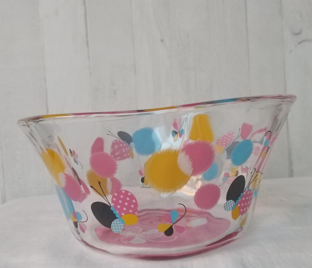 キティ　デザートグラス　ガラスボウル　皿　食器　蝶　クローバー　箸スプーン付き