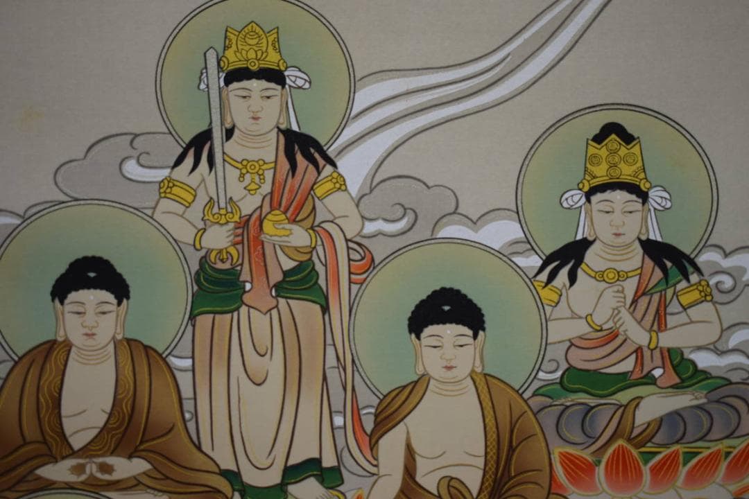 真作/淡路島十三佛/淡路島十三仏/桐共箱付/布袋屋掛軸HG-479