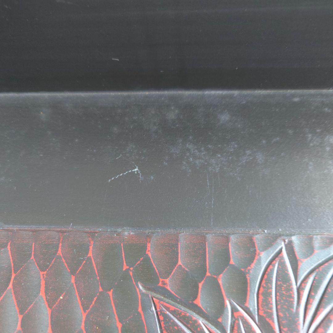 鎌倉彫 乱れ箱 牡丹 亀甲 2箱 木製 衣裳箱 入れ子 レトロ 着物ケース