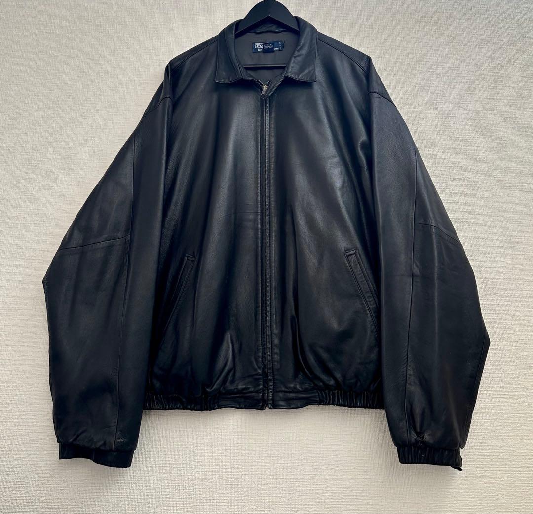 超超スペシャル ポニー無し 90s ラルフローレン レザー ジャケット XL