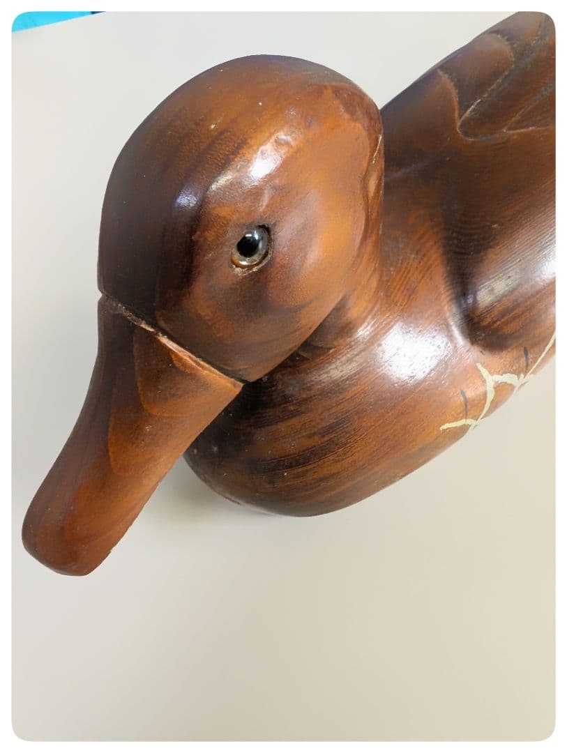昭和 レトロ 希少】坪源 TSUBOGEN 限定 少数製作 木工 鴨 置き物