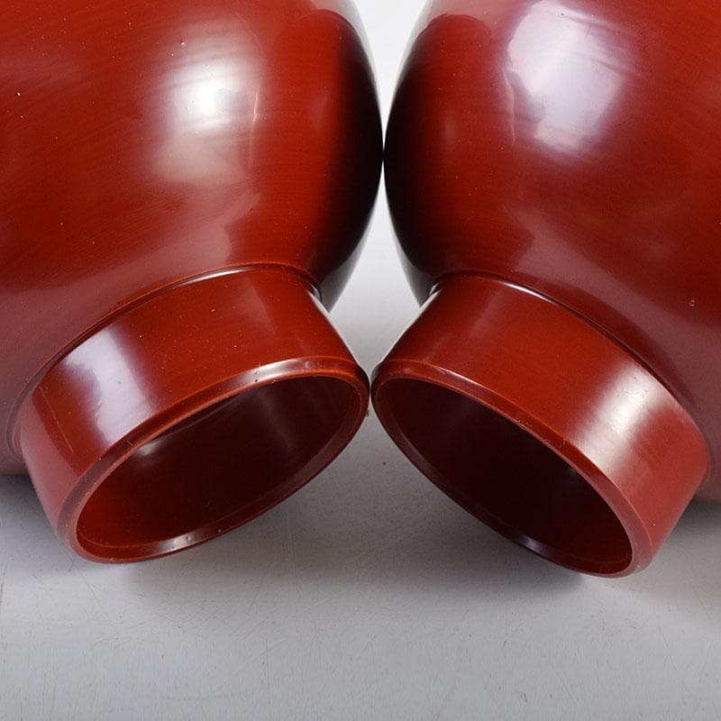 和食器　松谷窯　内染付　陶漆　蓋物　蓋碗　５客　共箱　M　R8058C