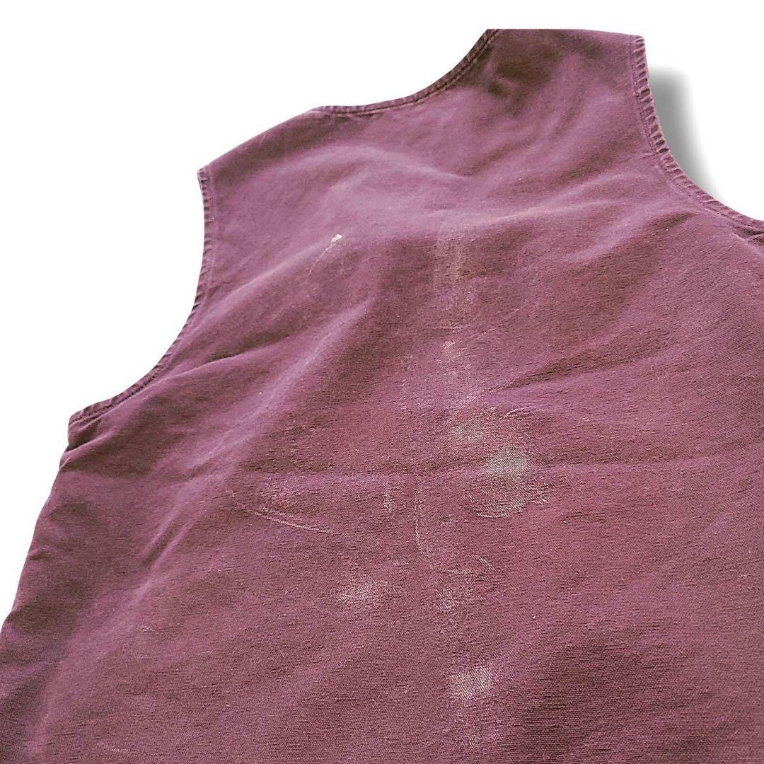 超希少カラー　カーハート　ダック　ボア　ベスト　バーガンディー　グッドフェード