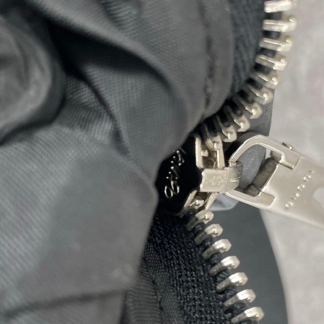 美品 GUCCI グッチ ナイロン レザー G金具 ワンショルダーバッグ 黒