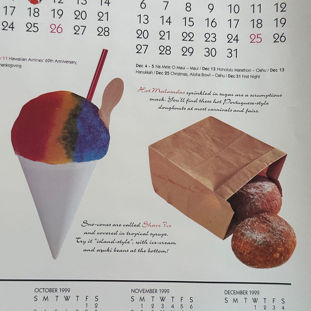 98年旧ロゴHAWAIIAN AIRハワイアン航空オリジナルカレンダーポスター6