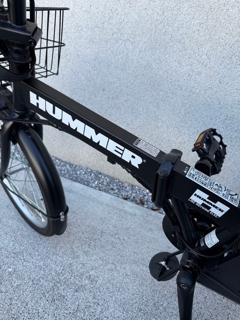 【美品】HUMMER プレミアム版20インチ折り畳み電動アシスト自転車 6段変速