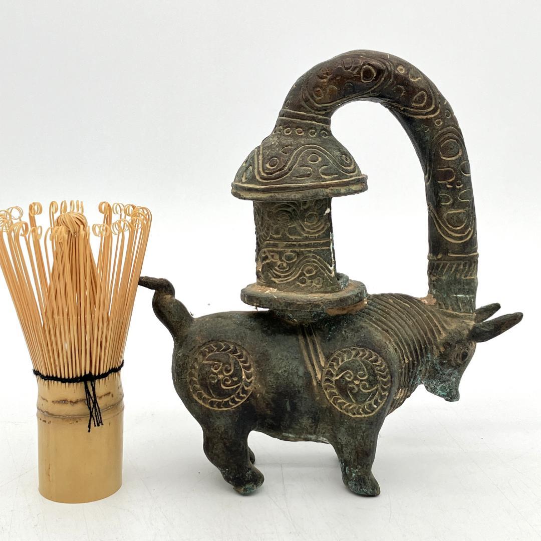 銅器牛宮灯 ヴィンテージ ウシ オブジェ 置物 真鍮 インテリア