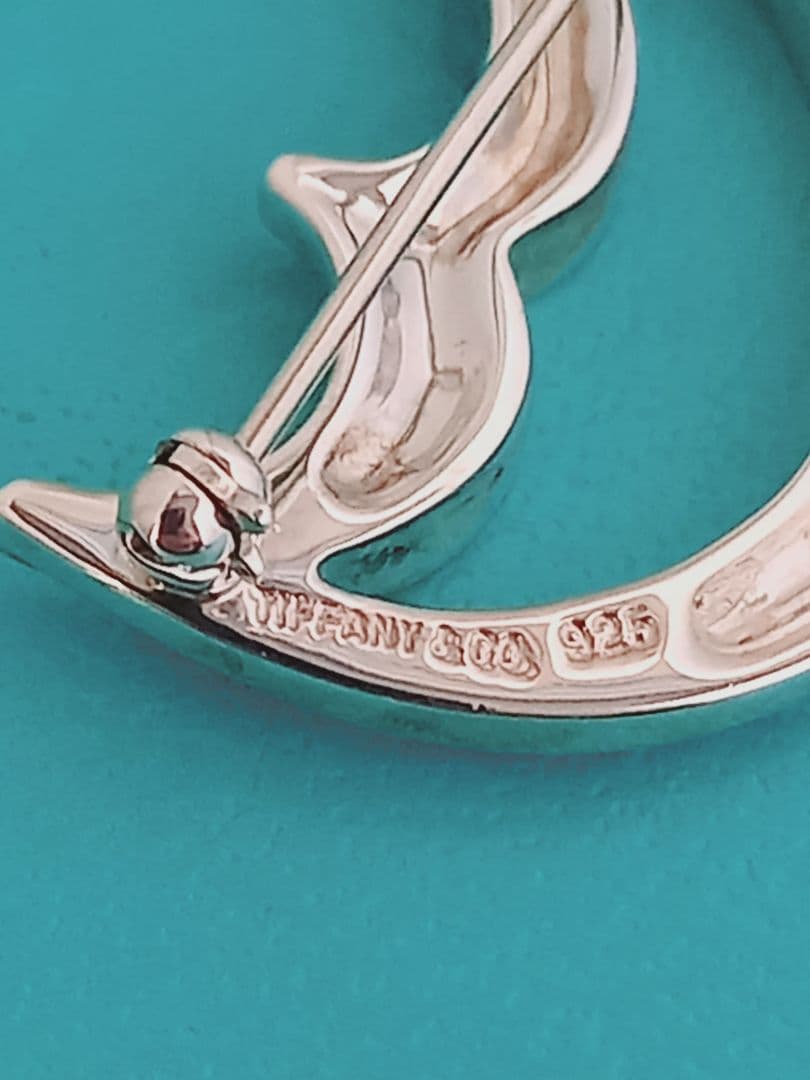 美品 TIFFANY ティファニー クレセントムーン シルバーブローチ
