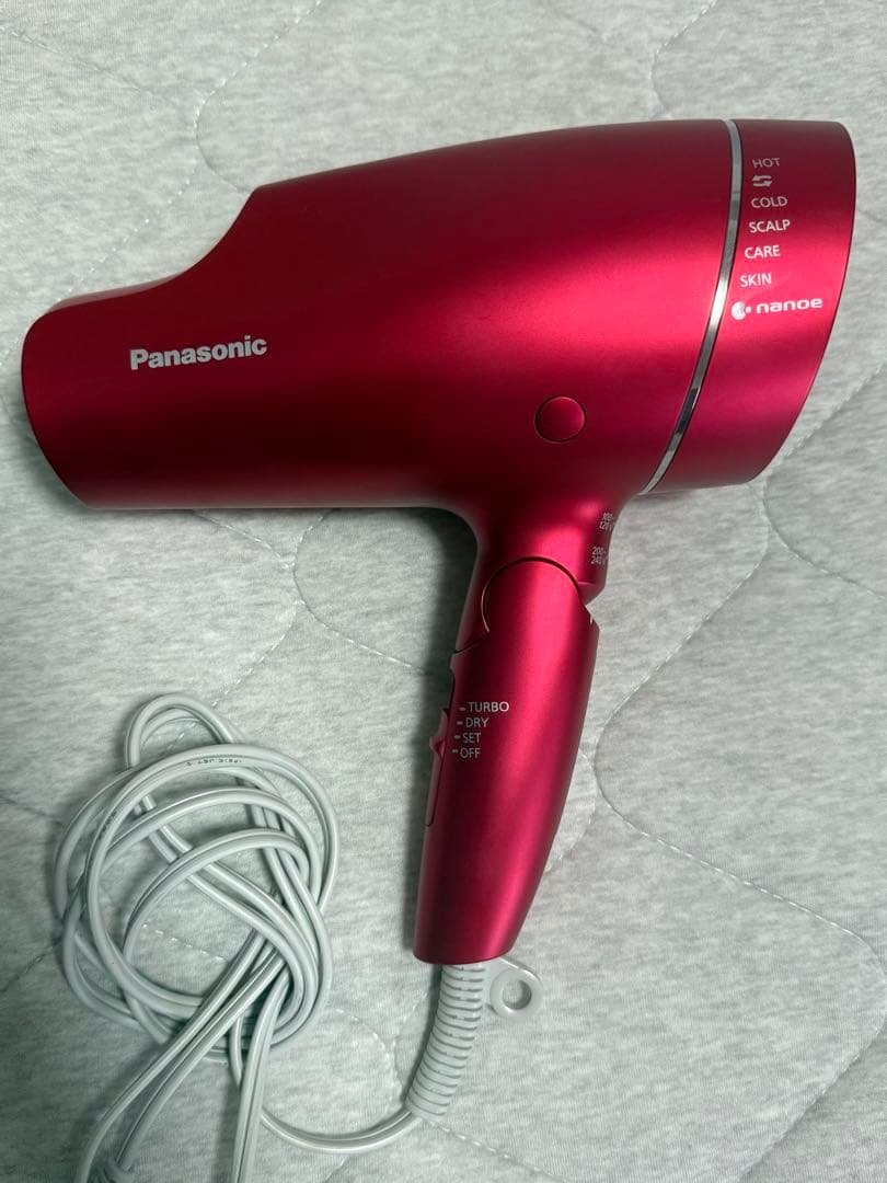 Panasonic ドライヤー　ナノケア　ルージュピンク(箱有) + ホルダー