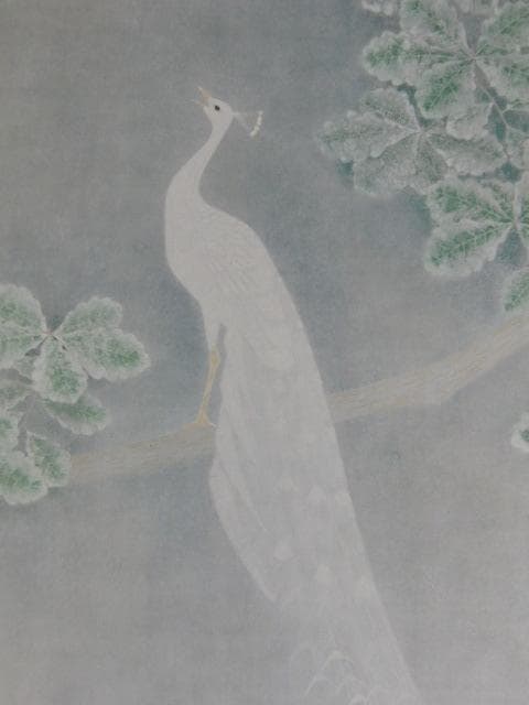 上村淳之、【啼く】、希少な額装用画集より、新品額装付、状態良好