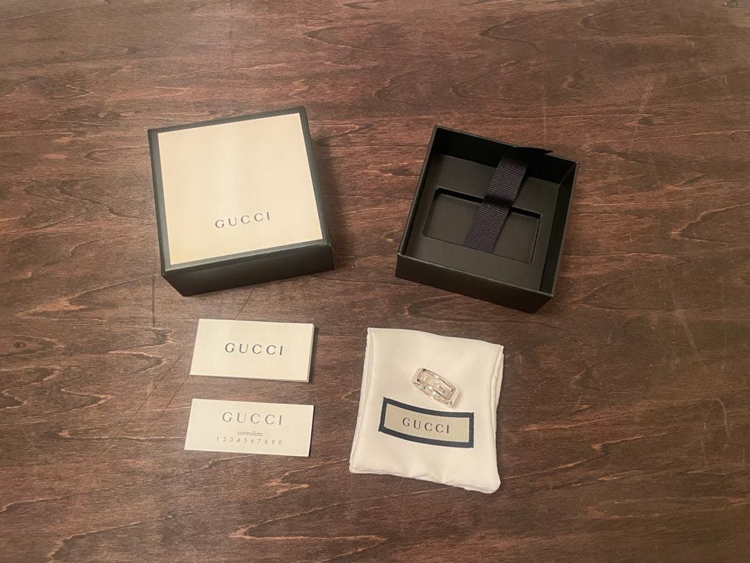 GUCCIリング 24号 カットリング カットアウト スターリングシルバー925