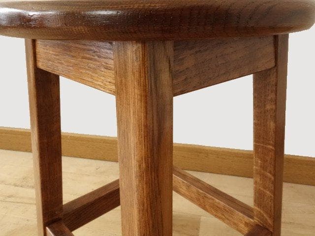 北海道手作り家具　ナラ材　スツール　座面一枚板　　勇峰工芸（新）フォトセット