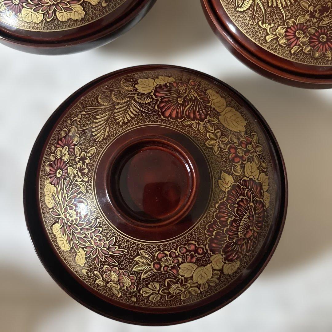 輪島塗　塩安作　吸物椀　5客