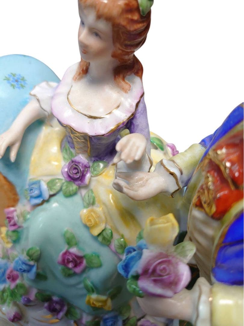 マイセン フィギュリン お花 アンティーク 置物 陶器