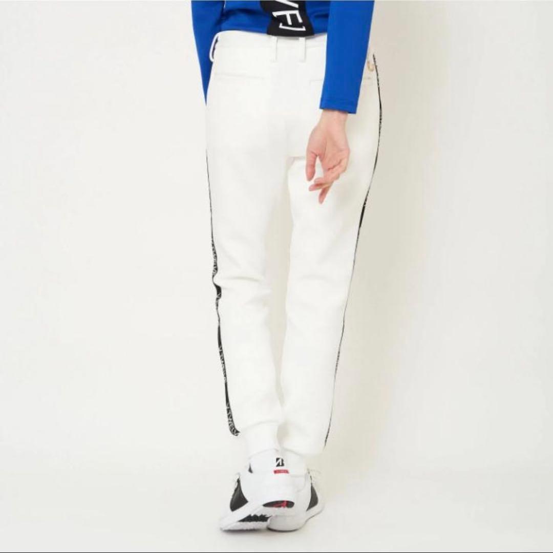 V12 ダンボールニット ストレッチ サイドロゴ スウェットリブ ゴルフパンツM