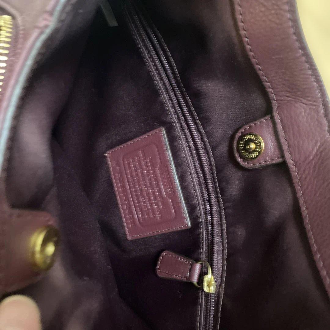 ★極美品 ★コーチ キャンベルレザー ホーボー ワインレッド