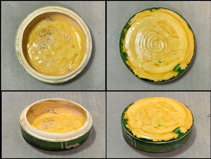 中国 三彩平丸花図香合（印合 合子） f2220725の通販はau PAY