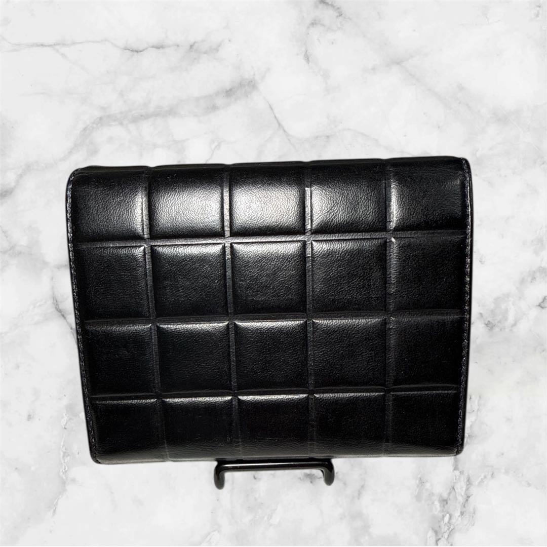 CHANEL 黒 三つ折り財布 キルティング シャネル - メルカリ