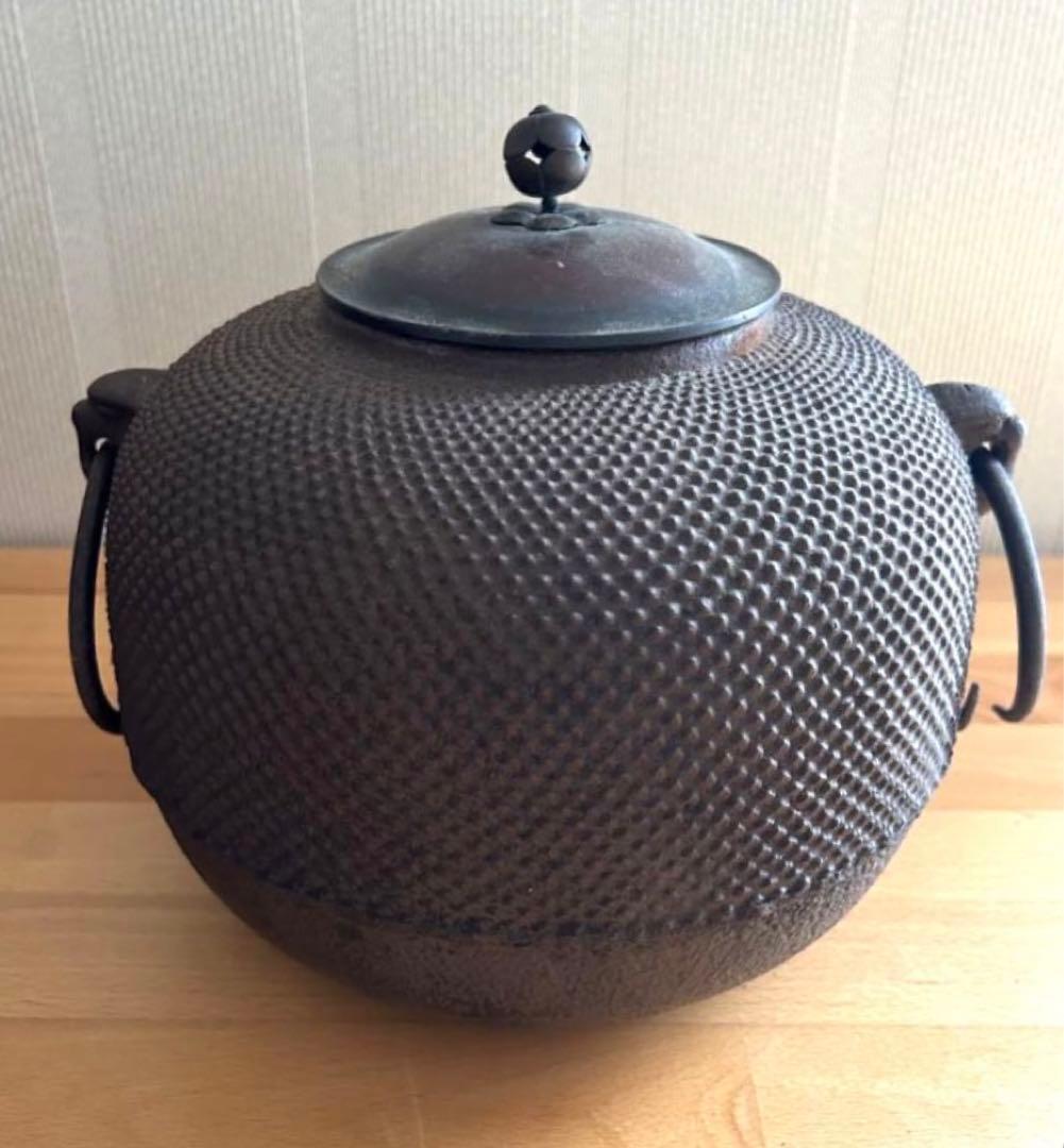 風炉釜、茶釜、茶道具、茶道、鉄器、アンティーク、レトロ，骨董品