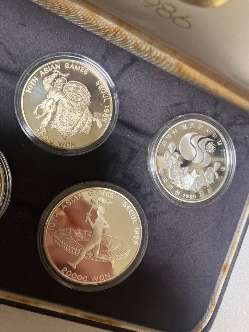 1986年ソウルアジア大会 銀メダル5枚セット Seoul 1986 1986年ソウル
