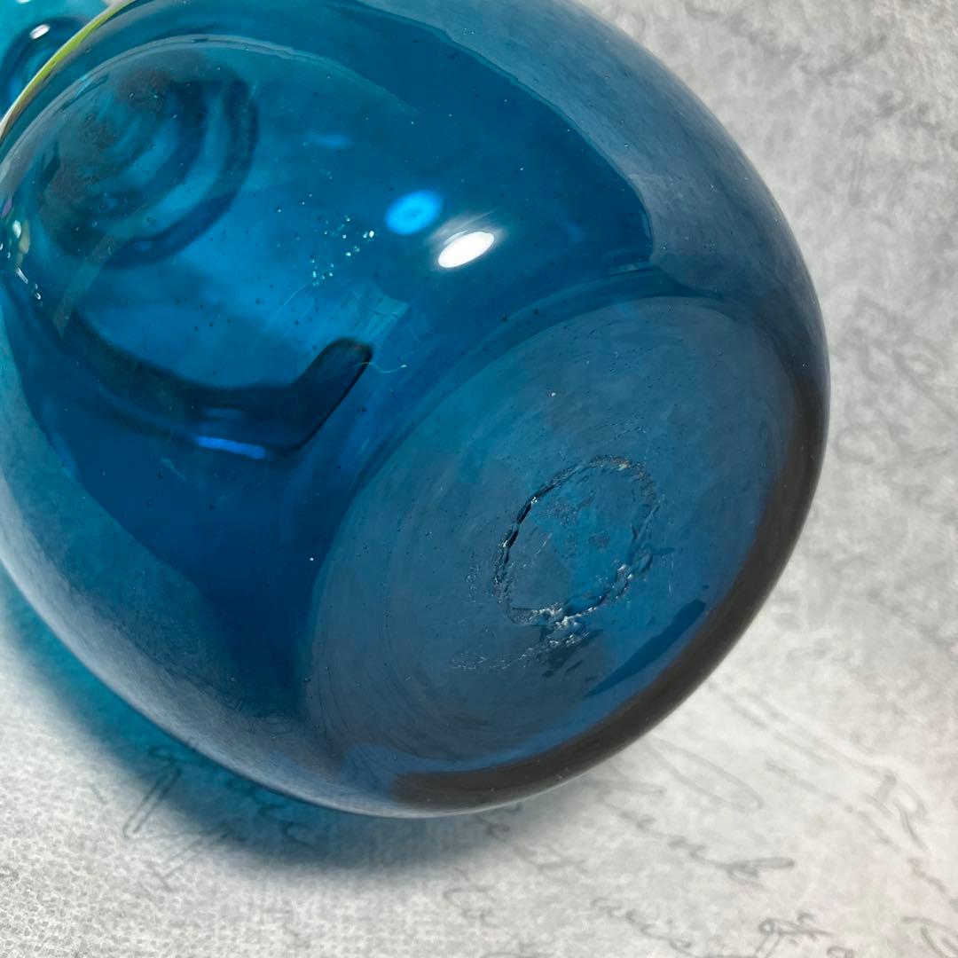 津軽びぃどろ 吹きガラス カラフェ デキャンタ 水差し 首巻き 民藝